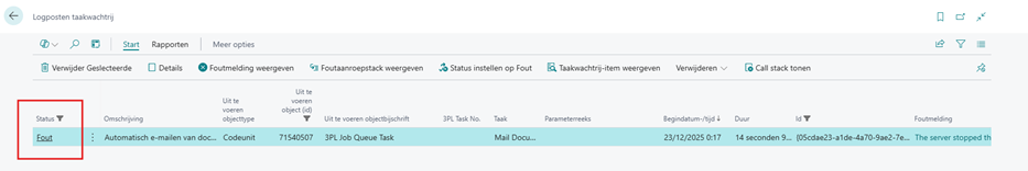 Logposten taakwachtrij