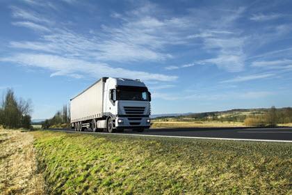 Truck on the road