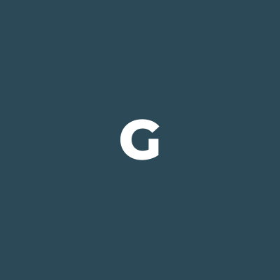 Blue square letter G