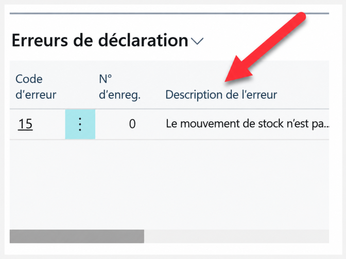 Erreurs de déclaration